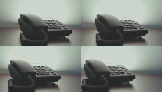 办公桌上的座机电话高清在线视频素材下载