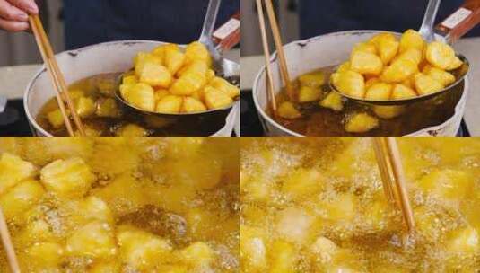 锅巴土豆制作高清在线视频素材下载
