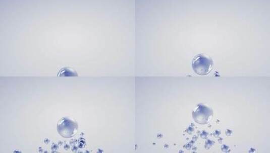 蓝色水分子化学泛醇青春平衡白皙爽肤水高清在线视频素材下载