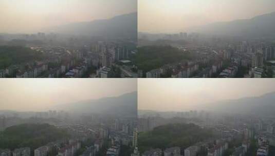 4K航拍-雾都重庆-北碚建筑城市风光高清在线视频素材下载