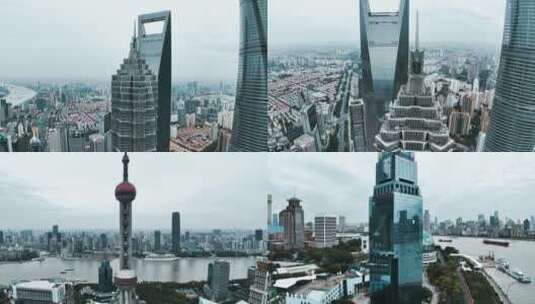 上海金融城航拍高清在线视频素材下载
