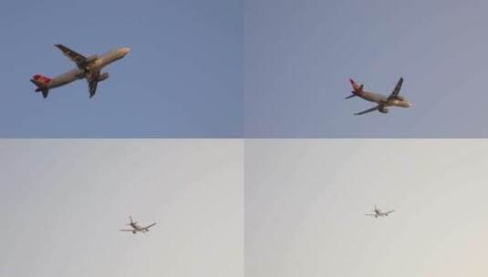 国内机场航空公司飞机起飞空镜高清在线视频素材下载