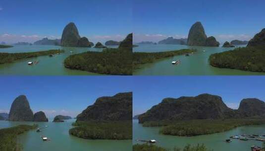 泰国知名景点攀牙湾全景高清在线视频素材下载