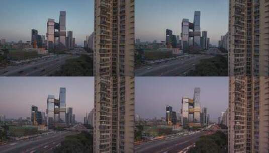 深圳腾讯滨海大厦日转夜延时视频高清在线视频素材下载