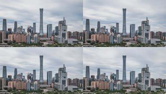 4K大气震撼北京CBD城市延时宣传片延时高清在线视频素材下载