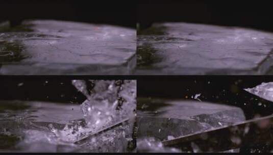 芬腾高速机1000fps之利剑砍冰高清在线视频素材下载