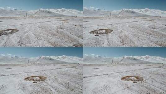 西藏旅游风光银白世界雪域冈底斯山脉高清在线视频素材下载