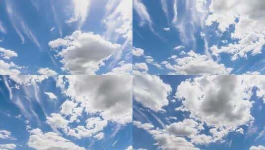 4K天空的美丽云朵延时白昼上午高清在线视频素材下载