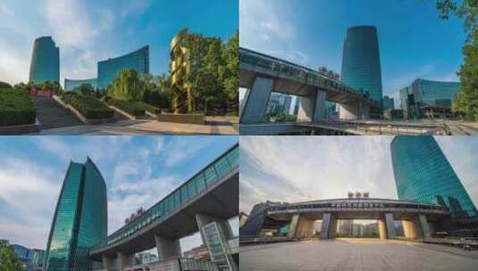北京中关村地标建筑延时摄影合集高清在线视频素材下载