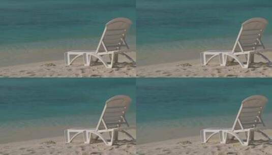 沙滩上的椅子高清在线视频素材下载