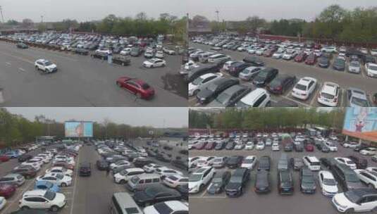 4K航拍停车场高清在线视频素材下载