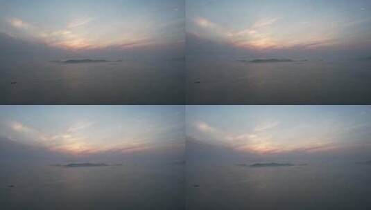 海上夕阳晚霞日落航拍高清在线视频素材下载