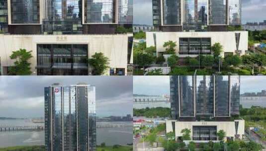 深圳前海国金汇大厦、前海金融中心大厦高清在线视频素材下载