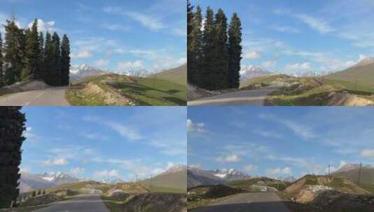 新疆雪山草原高清在线视频素材下载