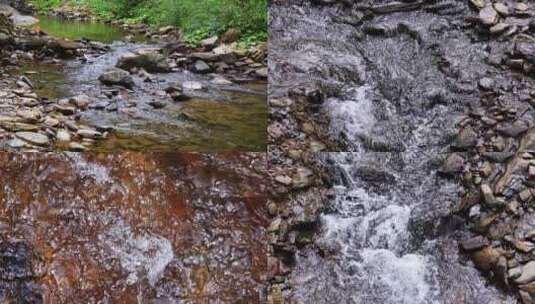 水流溪水天然矿泉水生态环境水流高清在线视频素材下载