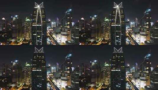 曼谷的夜晚高清在线视频素材下载