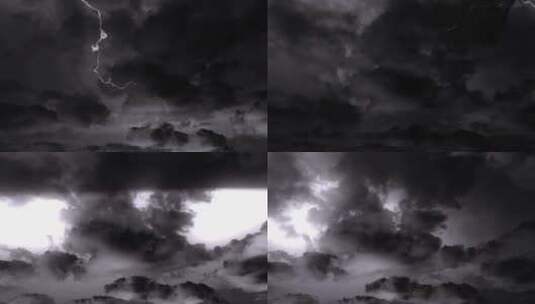 云层中的闪电高清在线视频素材下载