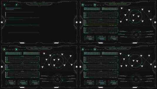 HUD智能大数据面板特效合成未来科技高清在线视频素材下载
