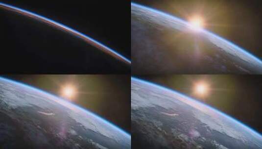 太阳地球公转自转宇宙太空银河星光高清在线视频素材下载