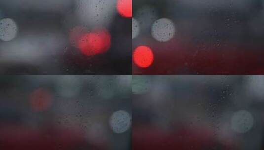 下雨时的车窗高清在线视频素材下载