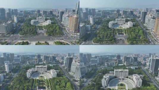 惠州市政府办公大楼航拍惠州市人民政府建筑高清在线视频素材下载