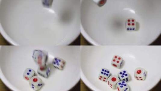在碗里骰子赌博高清在线视频素材下载