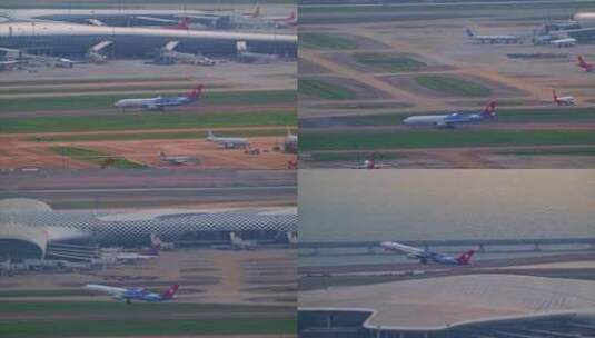 8K深圳机场起飞的四川航空客机高清在线视频素材下载