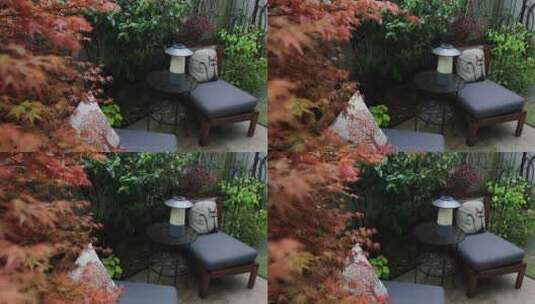 私家花园别墅小院春天的花园生机勃勃高清在线视频素材下载