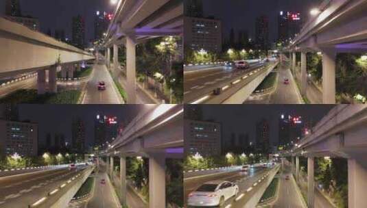 高架桥 跟车 车流高清在线视频素材下载