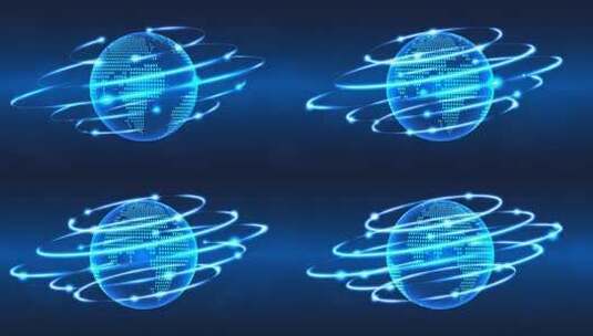 科技感数字地球素材高清在线视频素材下载