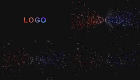 科技爆破爆炸碎片量子LOGO4KAE工程高清AE视频素材下载