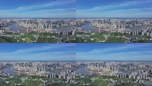 重庆朝天门渝中区地标建筑航拍高清在线视频素材下载