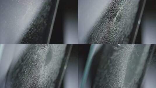 玻璃破碎微距特写素材高清在线视频素材下载