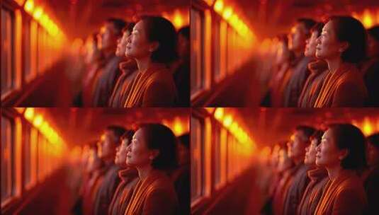 团队成员共同眺望未来发展前景高清在线视频素材下载