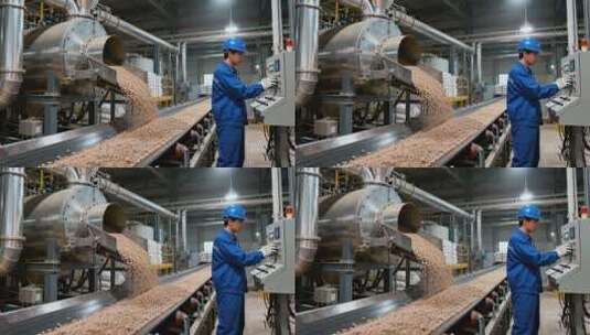 工人操作工业设备场景高清在线视频素材下载