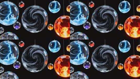 悬浮元素能量球特效素材高清在线视频素材下载