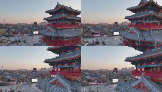 中国河北省沧州市南川老街航拍高清在线视频素材下载