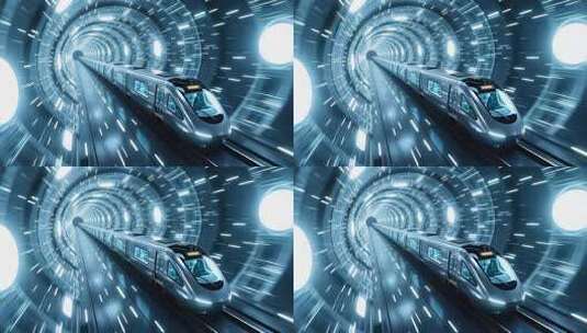 地铁时空隧道穿梭4K高清在线视频素材下载