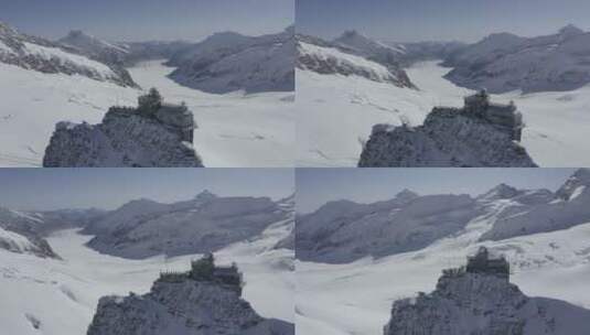瑞士雪山少女峰高清在线视频素材下载
