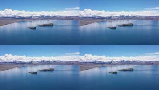 西藏 阿里南线 普莫雍错 机车旅行 高原湖泊高清在线视频素材下载
