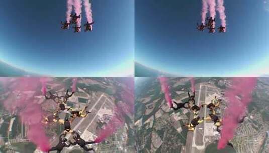 美国陆军金骑士跳伞队高清在线视频素材下载