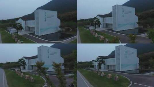 苏州高新区 国画院 航拍 4k 依山傍水高清在线视频素材下载