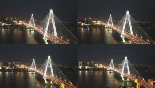 海口世纪大桥美景夜景高清在线视频素材下载
