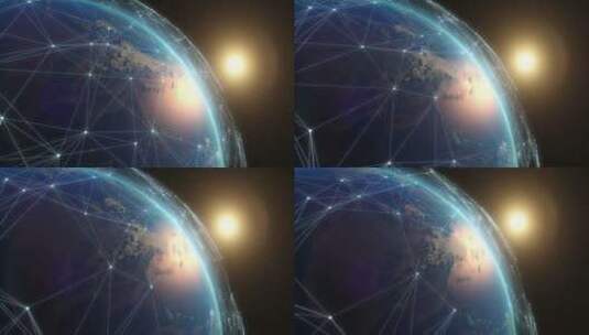 太空中太阳和地球高清在线视频素材下载