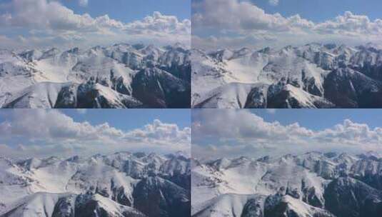 大好山河自然风光美景雪山航拍高清在线视频素材下载