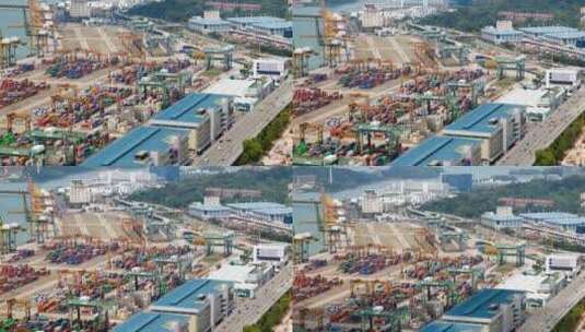 新加坡港口码头高清在线视频素材下载