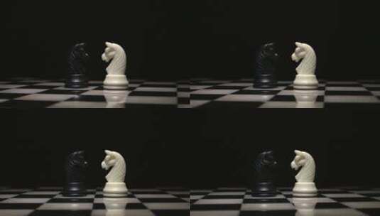 国际象棋棋子特写高清在线视频素材下载