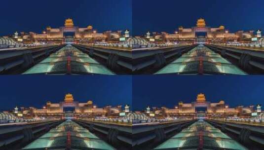 北京 西客站 夜景3-A7RM3高清在线视频素材下载