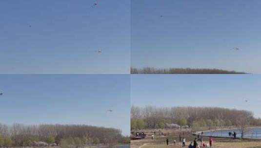 春游放风筝的人高清在线视频素材下载