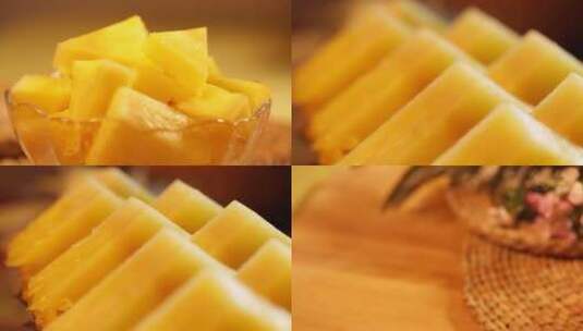 【镜头合集】新鲜水果菠萝高清在线视频素材下载